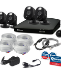 4 Camera 4 Channel 1080p Full HD DVR Spotlight Security System | SWDVK-446804WL