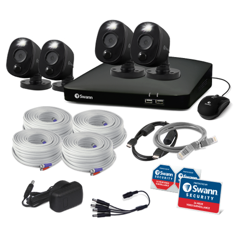 4 Camera 4 Channel 1080p Full HD DVR Spotlight Security System | SWDVK-446804WL