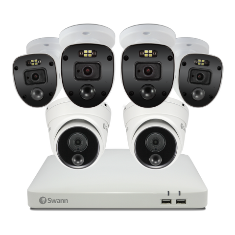 6 Camera 8 Channel 1080p Full HD DVR Security System (Plain Box Packaging) - SWDVK-84680W4SL2D