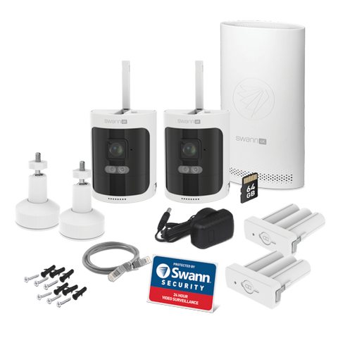 Refurbished AllSecure4K Wireless Security Kit with 2 x Wire-Free Cameras & NVR Tower | SWNVK-AS4K800S2