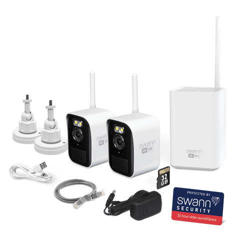 Swann MaxRanger4K™ Mini Long-Range Wireless Security System with 2 Cameras | SWNVK-MRMINISD2