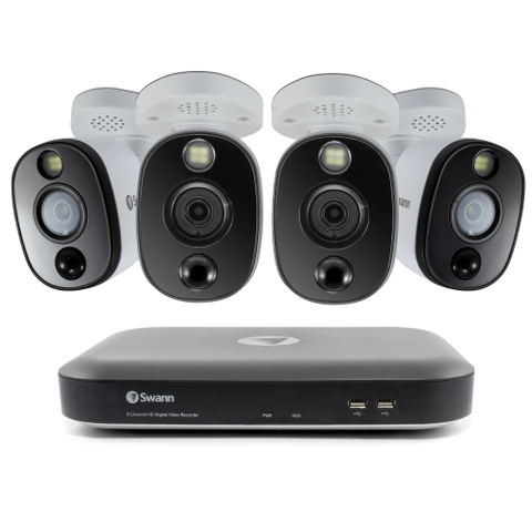 4 Camera 4 Channel 4K Ultra HD DVR Spotlight Security System | SWDVK-455804WL